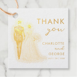 新郎新婦イラストレーション結婚式の引き出物 フェイバータグ