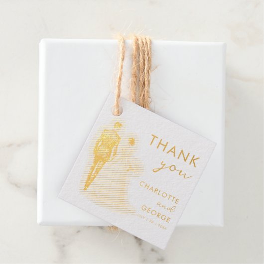 新郎新婦イラストレーション結婚式の引き出物 フェイバータグ (箱)