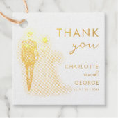 新郎新婦イラストレーション結婚式の引き出物 フェイバータグ (正面)