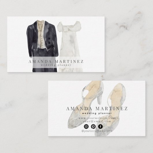 新郎新婦ウェディングプランナー 名刺 (正面/裏面)