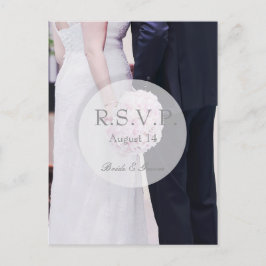 新郎新婦ウェディングRSVP インビテーションポストカード