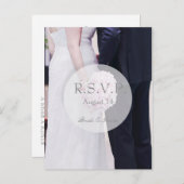新郎新婦ウェディングRSVP インビテーションポストカード (正面/裏面)
