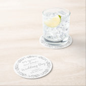 新郎新婦ウエディングデー披露宴 ラウンドペーパーコースター (インサイチュ)