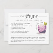 新郎新婦ウォーターカラーシグネチャーカクテルレシピ (正面)