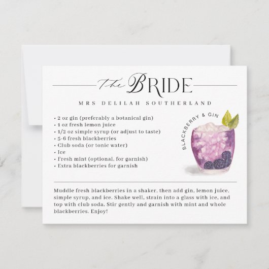 新郎新婦ウォーターカラーシグネチャーカクテルレシピ (正面)