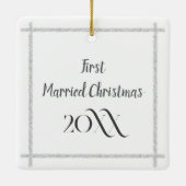 新郎新婦ウサギ セラミックオーナメント (裏面)