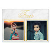 新郎新婦エイジエレガントマーブル金ゴールドテーブル番号 テーブルナンバー (裏面)