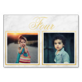 新郎新婦エイジエレガントマーブル金ゴールドテーブル番号 テーブルナンバー (正面)