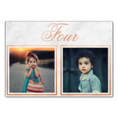 新郎新婦エイジバラ金ゴールド大理石テーブル番号 テーブルナンバー (裏面)