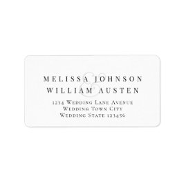 新郎新婦エレガントウェディングRSVP差出人住所 ラベル