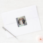 新郎新婦エレガントカップル写真結婚式の引き出物 スクエアシール (封筒)