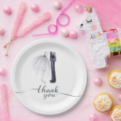 新郎新婦エレガントダンス紙プレート ペーパープレート (パーティー)