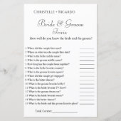 新郎新婦エレガントトリビアブライダルシャワーゲーム (正面)