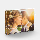 新郎新婦エレガントロマンチックな瞬間 フォトブロック (左)