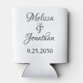 新郎新婦エレガント名犬フォトペット結婚ズ 缶クーラー (裏面)