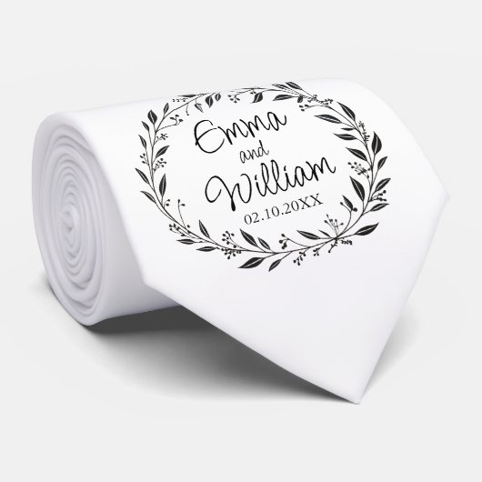 新郎新婦エレガント ネクタイ (ロール)