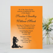 新郎新婦オレンジ招待状 招待状 (スタンド正面)