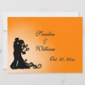 新郎新婦オレンジ招待状 招待状 (裏面)