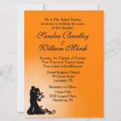 新郎新婦オレンジ招待状 招待状 (正面)