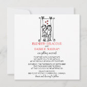 新郎新婦オンスイングドードルズ結婚式招待状 招待状 (裏面)