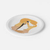 新郎新婦オンビーチ紙プレート ペーパープレート (アングル)