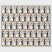 新郎新婦オンビーチ ラッピングペーパー (フラット)