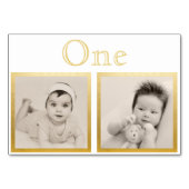 新郎新婦カスタムの年齢金ゴールドテーブル番号 テーブルナンバー (裏面)