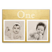 新郎新婦カスタムの年齢金ゴールドテーブル番号 テーブルナンバー (裏面)