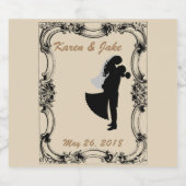 新郎新婦カスタムビールボトルラベル ビールラベル (シングルラベル)