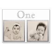 新郎新婦カスタム年齢シルバーテーブル番号 テーブルナンバー (正面)