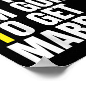 新郎新婦カップルおもしろい婚約結婚ズM ポスター (角)