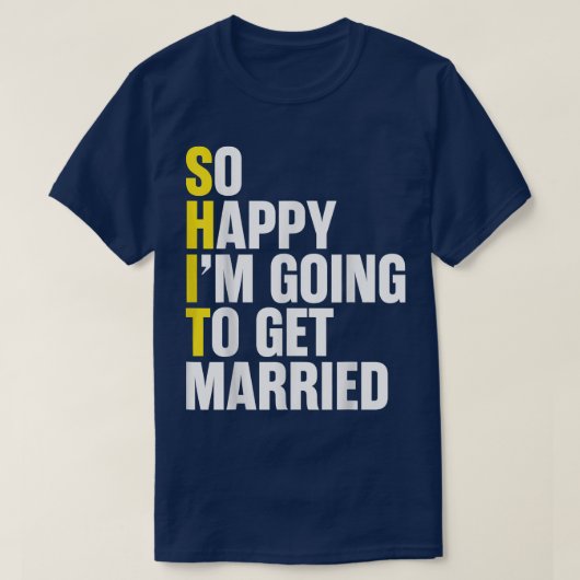 新郎新婦カップルおもしろい婚約結婚ズM Tシャツ (デザイン正面)
