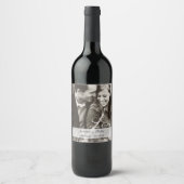 新郎新婦カップルの写真結婚ズ ワインラベル