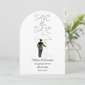 新郎新婦カップル水素朴色結婚の 招待状 (スタンド正面)