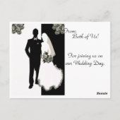 新郎新婦カードでお礼 ポストカード (裏面)