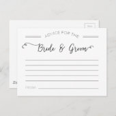 新郎新婦カードのアドバイス アドバイスカード (正面/裏面)