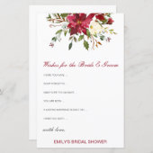 新郎新婦カードの編集可能なウィッシュ (正面/裏面)