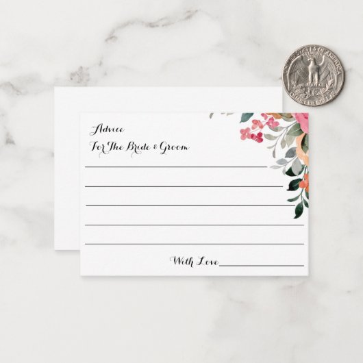 新郎新婦カード用アドバイス ノートカード (正面/裏面インサイチュ)