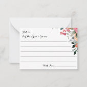 新郎新婦カード用アドバイス ノートカード (正面)