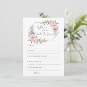 新郎新婦カード用フローラ幾何学的アドバイス エンクロージャーカード (スタンド正面)