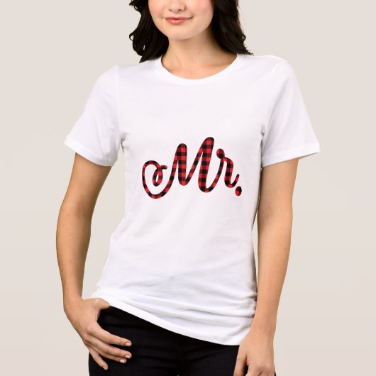 新郎新婦クリスマス夫人の結婚一致するクーデター トライブレンドTシャツ (正面)