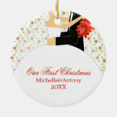 新郎新婦クリスマス セラミックオーナメント (裏面)