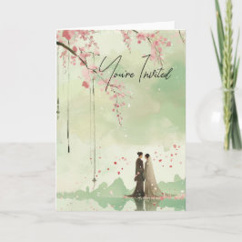 新郎新婦グリーンテーマ結婚ズ 招待状