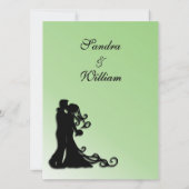 新郎新婦グリーン 招待状 (裏面)