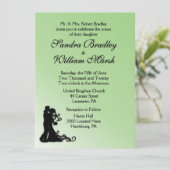 新郎新婦グリーン 招待状 (スタンド正面)