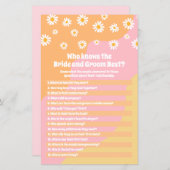 新郎新婦ゲームを知っている最高のブライダルシャワー (正面/裏面)