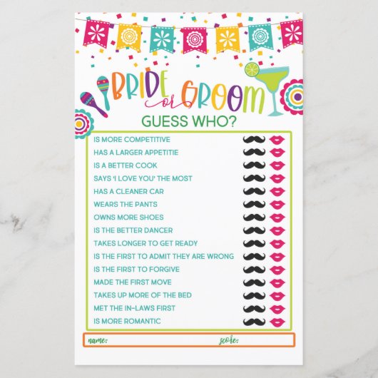 新郎新婦ゲーム – Fiesta WH (正面)