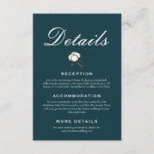 新郎新婦コットングリーンエレガントな結婚式 エンクロージャーカード (正面)