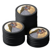 新郎新婦コーラルバラ結婚ズデザイン ポーカーチップ (コレクション)