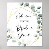 新郎新婦サインのためのユーカリアドバイス ポスター (正面)